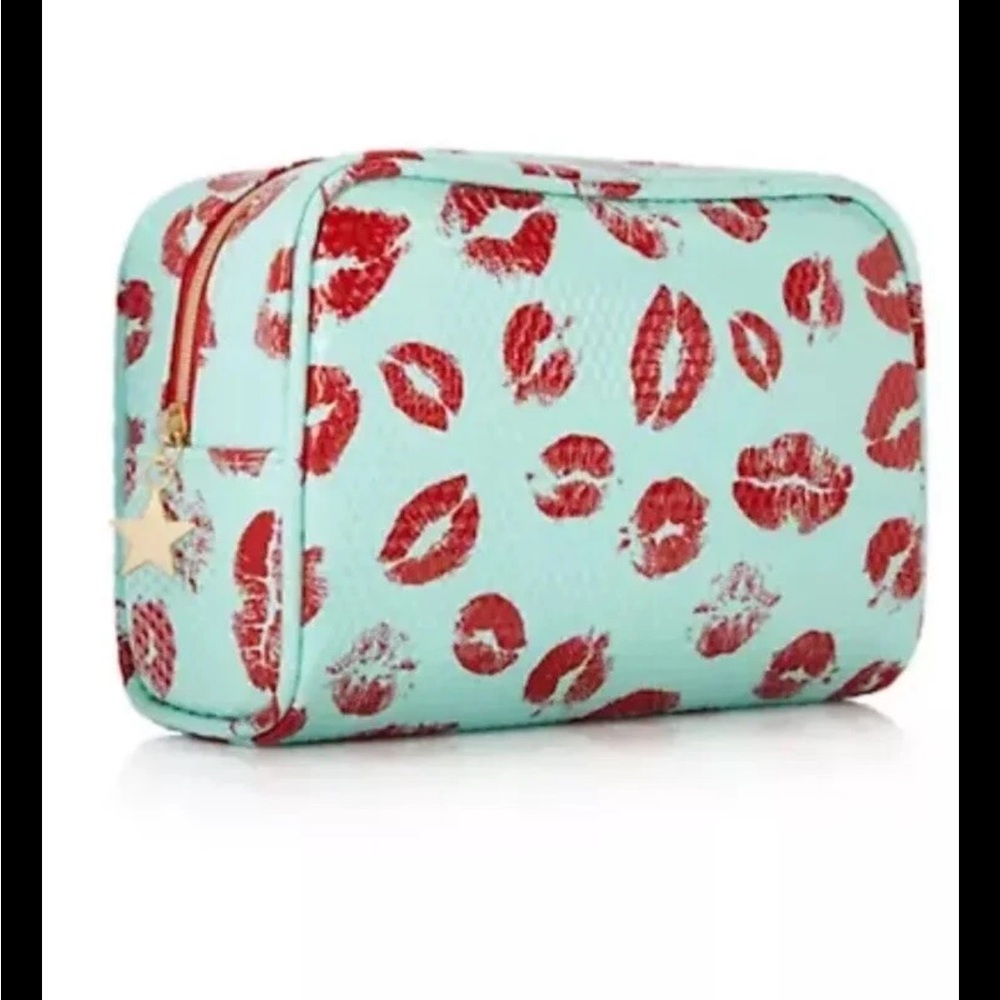 Red and Mint Kiss Print Women's Bag